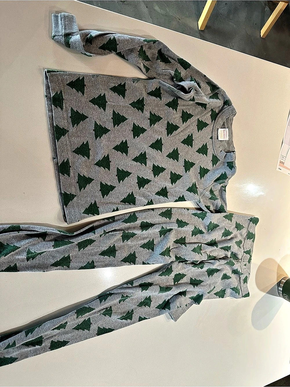 Hanna Andersson Holiday Long John Pajamas in Organic Cotton - Tree Print Tree